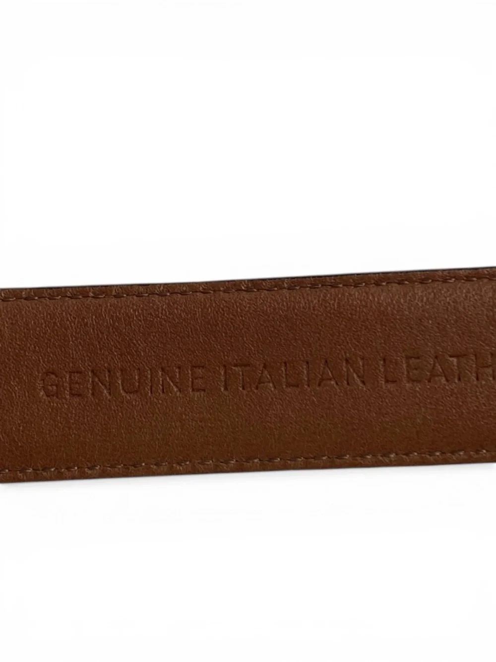 Lauren Ralph Lauren LRL Italian Leather Croc Embossed Belt in Brown Size L